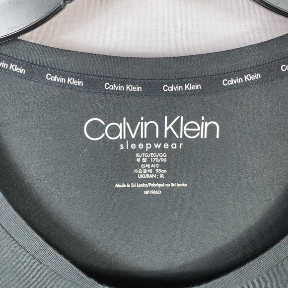 Calvin Klein Sleepwear Womens Scoop Neck Long Sleeve TOP ONLY in Black S… - Picture 6 of 8